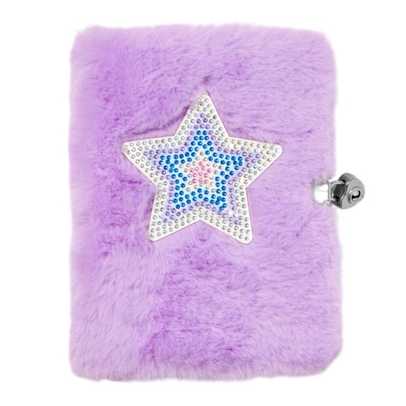 Claire's Other - Claire's | Lavender Plush Journal with Star Embellishment